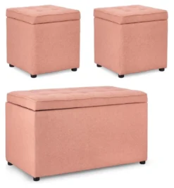 Set pouf Yes Everyday 0740989 DERRICK Blush