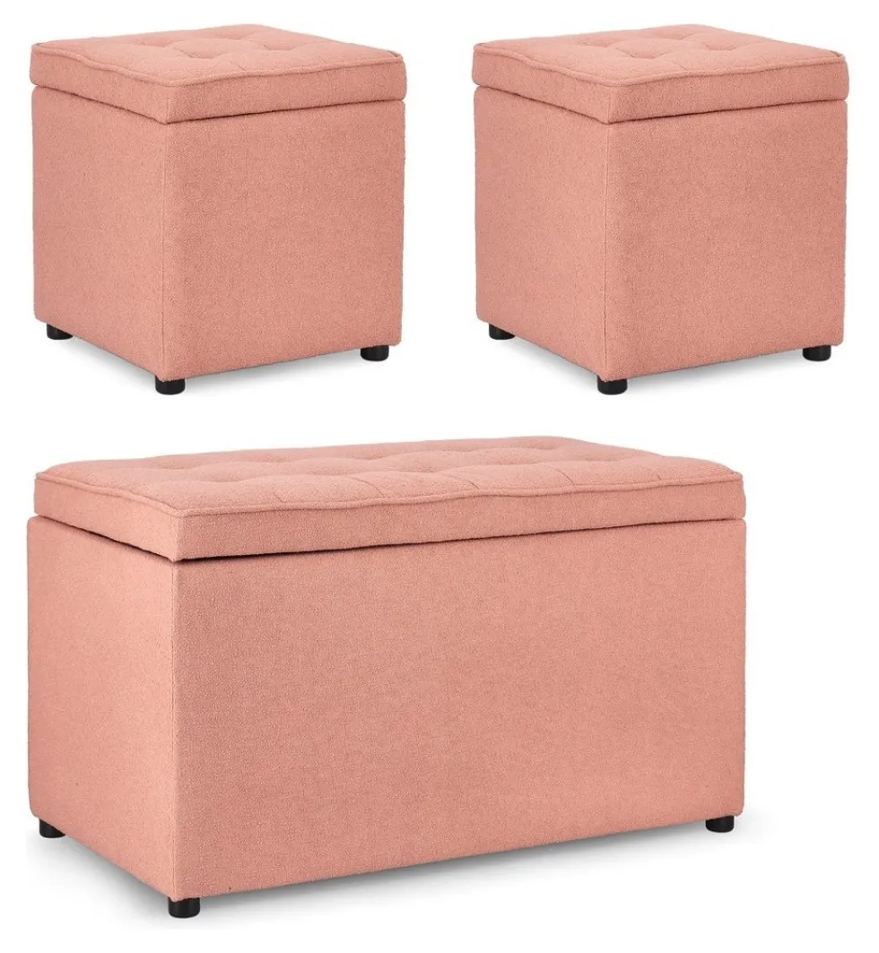 Set pouf Yes Everyday 0740989 DERRICK Blush