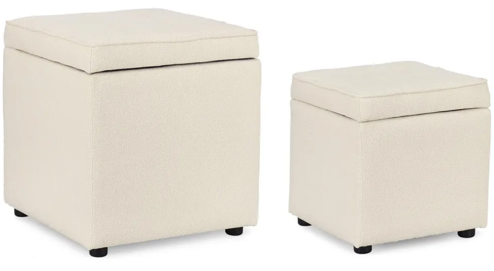 Set pouf Yes Everyday 0740985 DERRICK Bianco