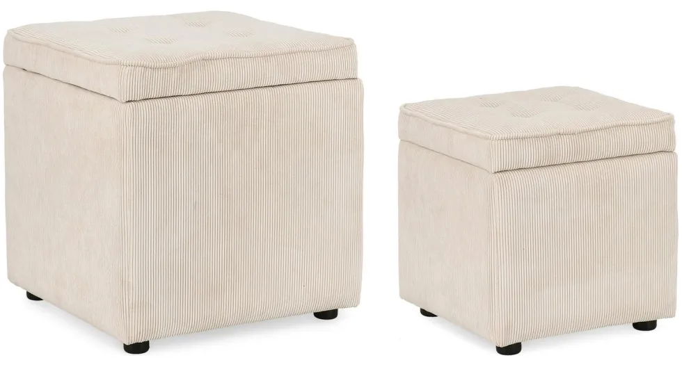 Set pouf Yes Everyday 0740994 DYLAN Bianco