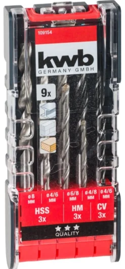 Set punte trapano Kwb 109154 multi materiale