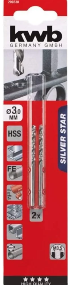 Set punte trapano Kwb 206530 SILVER STAR metallo