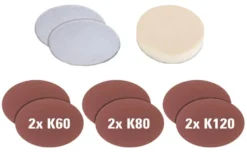 Set ricambio lucidatrice auto Einhell 2093233 2 cuffie, 1 tampone e 6