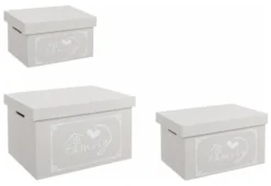 Set scatole portaoggetti Yes Everyday 0210552 LOVERS Grigio