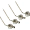 Set spiedini R.Zeta per aste girarrosto d.6 8 mm Cromo