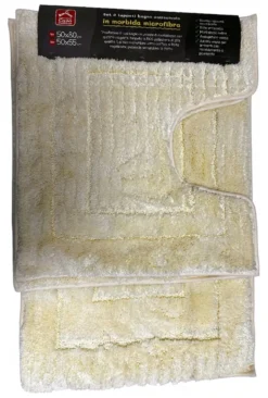Set tappeti bagno Amicasa YM5013B FRAME Art 41 Avorio