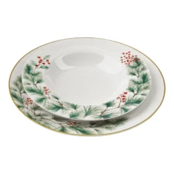 Set tavola 18 pz in New Bone China - Agrifoglio