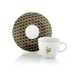 Set 2 tazze caffè con piattino in porcellana • 90 ml - Ortisei