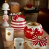 Set 2 tazze new bone china pois con manico dorato 310 ml - Pois grandi