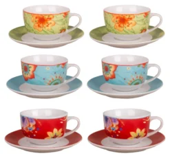 Set tazze te Amicasa Art 40 FLOWERS Colori assortiti