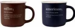 Set tazzine caffè Amicasa Art 4 COFFEE Dark