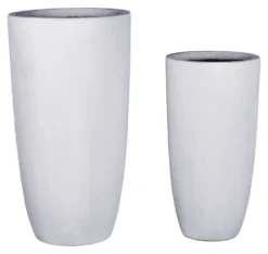 Set vasi piante Amicasa 3016112 (32, 41 cm) Bianco crema