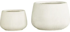 Set vasi piante Amicasa GA303126 (22, 46 cm) Bianco crema
