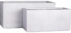 Set vasi piante Amicasa GAP14312 (59, 79 cm) Bianco crema