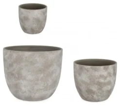 Set vasi piante Yes Everyday 0503385 HECTOR Grigio
