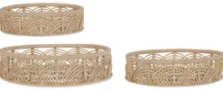 Set vassoi Yes Everyday 0141434 FYNN (d.30x7, 35x8 e 40x9 cm) Naturale