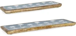 Set vassoi Yes Everyday 0551011 KERAN (38x12 e 46x15 cm) Azzurro decor