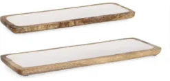 Set vassoi Yes Everyday 0550909 KNOSSOS Bianco e Legno