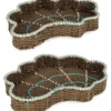 Set vassoi Yes Everyday 0141584 KYA (44x30 e 50x38x6 cm) Marrone e Tur