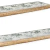 Set vassoi Yes Everyday 0550954 THARA (38x12 e 46x15 cm) Verde foglie