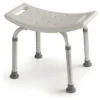 Sgabello bagno Gedy 107202 FRIEND regolabile h.max 58 cm Bianco e Silv