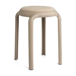 Sgabello Impilabile Con Seduta In Bouclé - Relax
