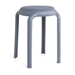 Sgabello Impilabile Con Seduta In Bouclé - Relax