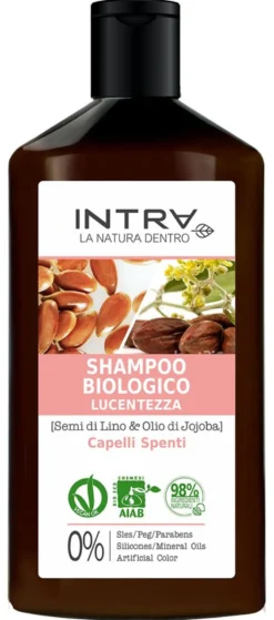 Shampoo capelli Harbor Intra Biologico Lucentezza Semi di Lino e Jojob
