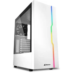 SHARKOON PC CASE GAMING RGB SLIDER MIDDLE TOWER LED USB3.0 BIANCO