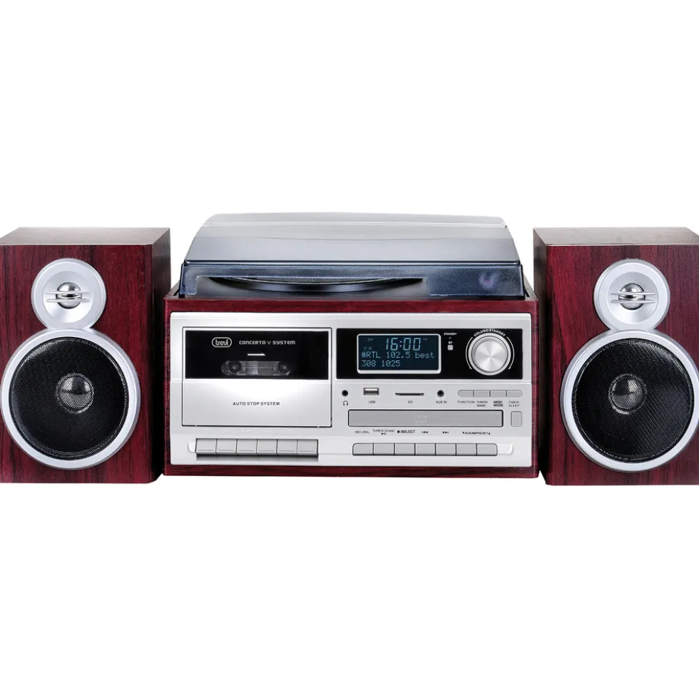 Sistema stereo giradischi Trevi TTT1072DABLEGNO con DAB+ e Bluetooth