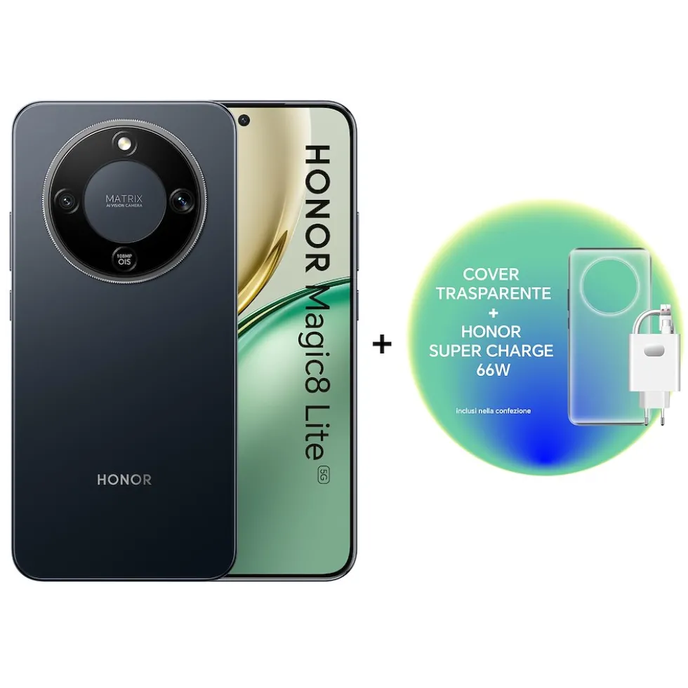 Smartphone Honor Magic 8 Lite 5G con 512GB di memoria