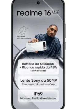 Smartphone Realme 16 5G Air Black (256GB 8GB)