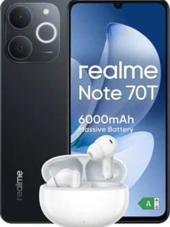 Smartphone Realme Note 70T 4G con 4GB RAM e 256GB memoria