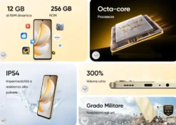 Smartphone Realme Note 70T 4G con 4GB RAM e 256GB memoria