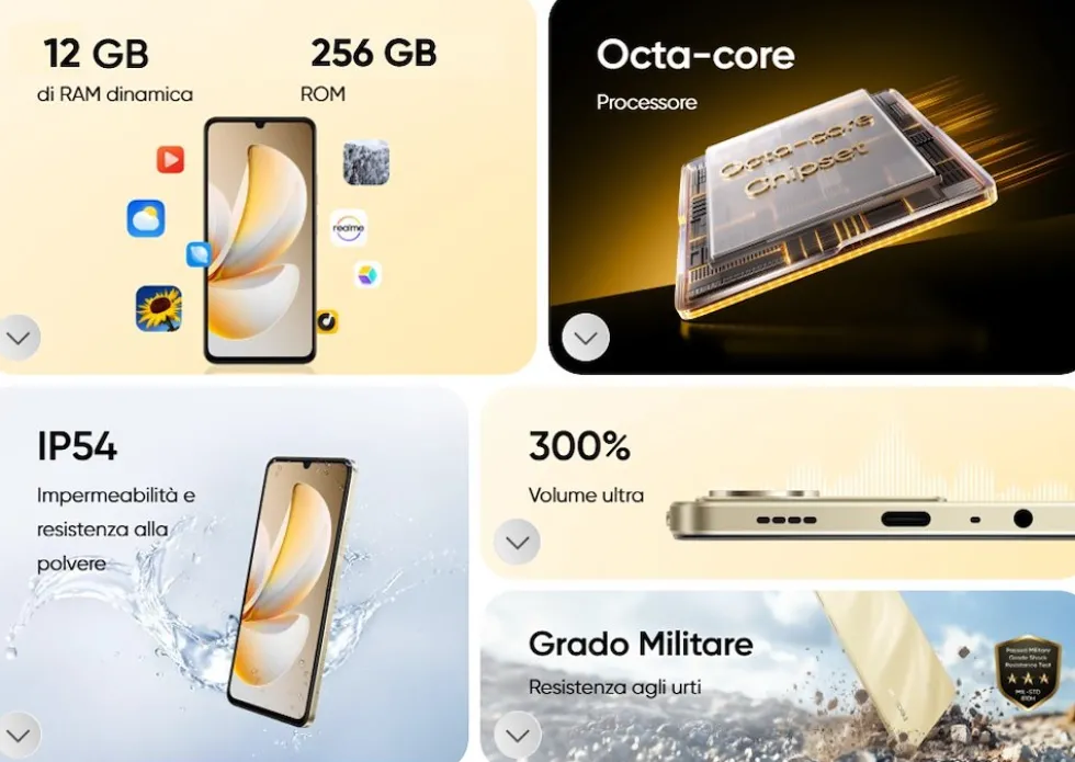 Smartphone Realme Note 70T 4G con 4GB RAM e 256GB memoria
