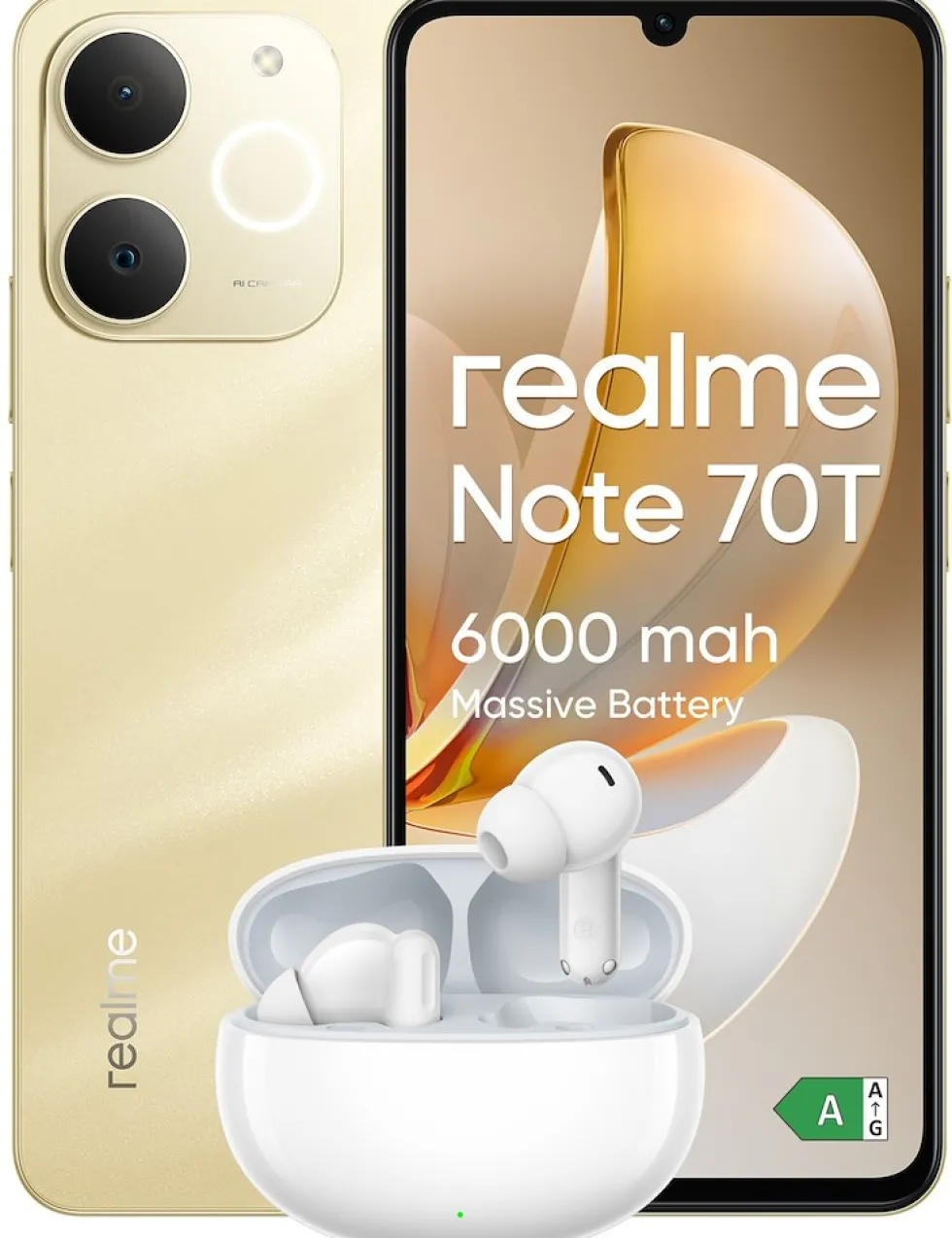 Smartphone Realme Note 70T 4G con 128GB e Bluetooth 5.2