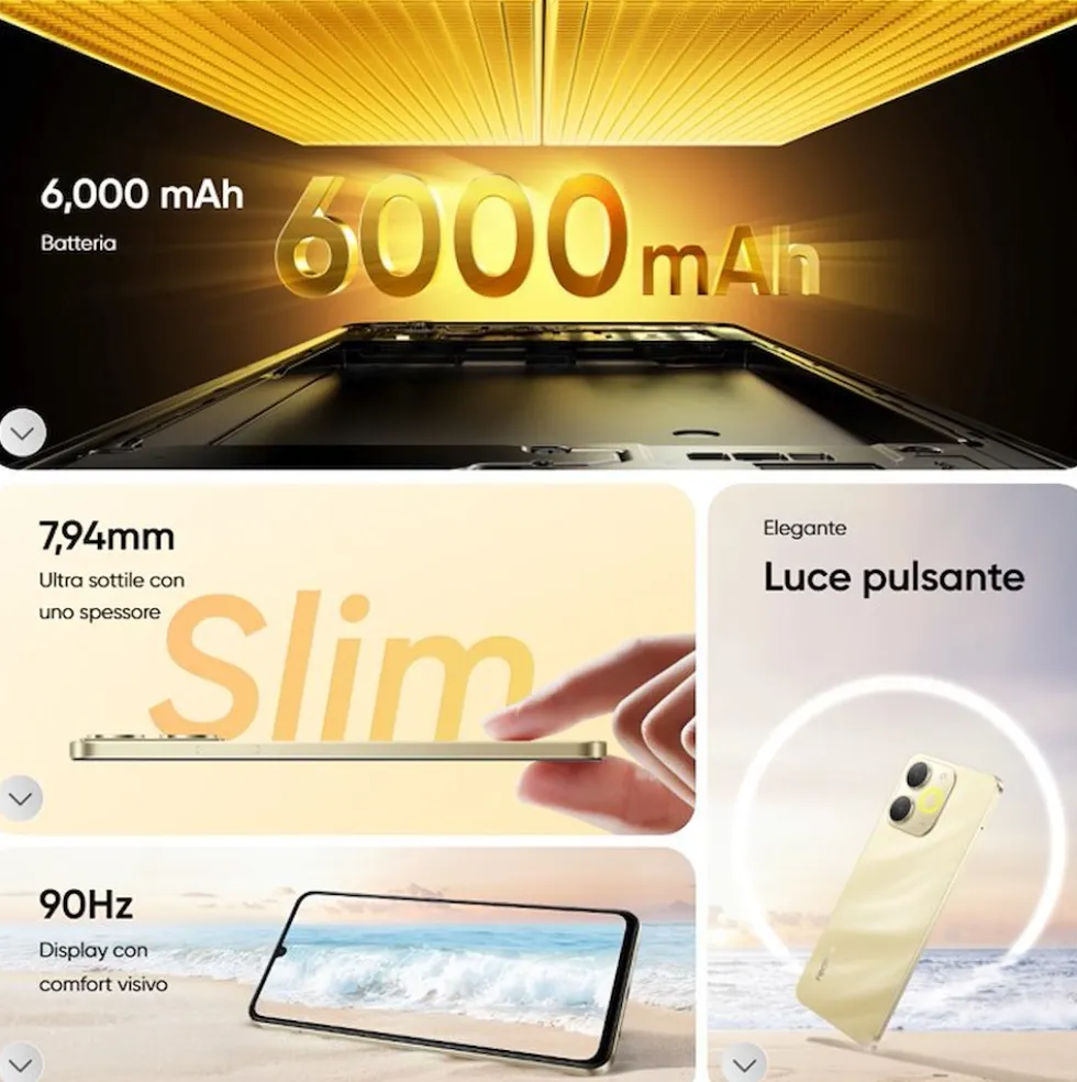 Smartphone Realme Note 70T 4G con 128GB e Bluetooth 5.2