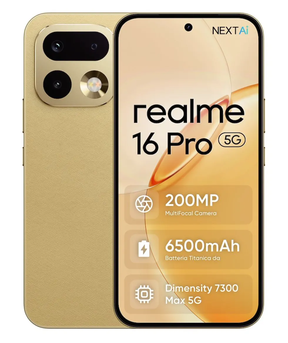 Smartphone Realme 16 Pro 5G 256GB 8GB Master Gold
