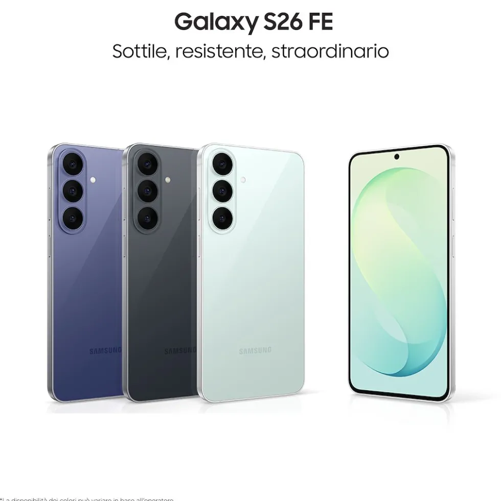 Smartphone Samsung Galaxy S26 FE 5G 8/256GB Blu