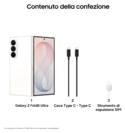 Smartphone Samsung SM F976BZWBEUE GALAXY AI Z FOLD8 ULTRA Cream