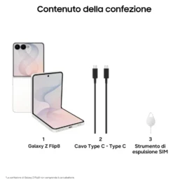 Smartphone Samsung SM F776BZWHEUE GALAXY AI Z FLIP8 Cream