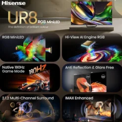 Smart TV Hisense 55ER8S Mini LED 4K 180Hz