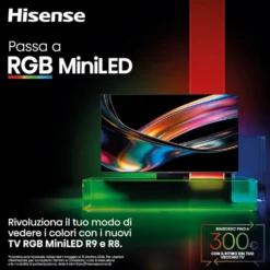 Smart TV Hisense 65UR9S 65" RGB MiniLED 170Hz 4K Dolby Vision IQ