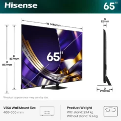 Smart TV Hisense 65U7S PRO Mini LED 4K 165Hz QLED