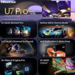 Smart TV Hisense 65U7S PRO Mini LED 4K 165Hz QLED