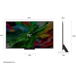 Smart TV LG 75QNED86A6A QNED 4K UHD con processore AI a8 Gen2