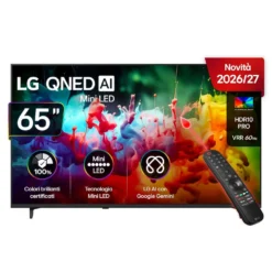 Smart TV LG QNED70B 65'' 4K con tecnologia MiniLED e AI