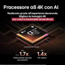 Smart TV LG QNED 65 pollici 4K UHD 65QNED86A6A con processore AI a8 Gen2