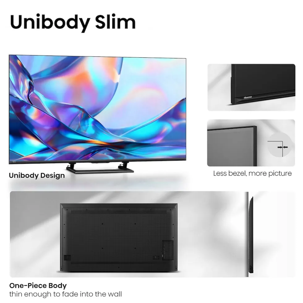 Smart TV QLED Hisense 65A79S 4K con Dolby Vision e Atmos