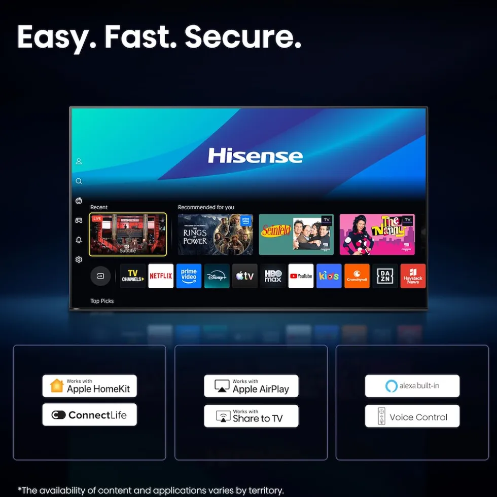 Smart TV QLED Hisense 43E79S 43" 4K Dolby Vision